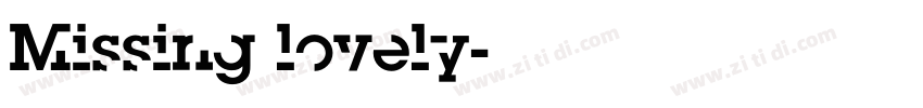 Missing lovely字体转换